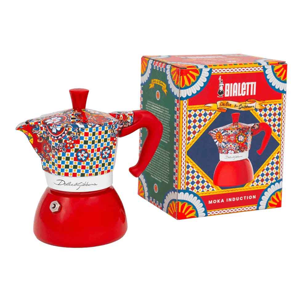 BIALETTI Dolce & Gabbana Carretto Siciliano Moka a Induzione 4 Tazze