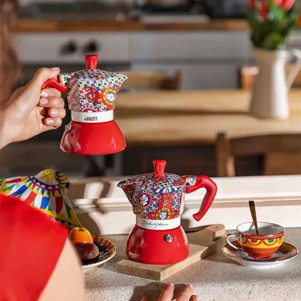 BIALETTI Dolce & Gabbana Carretto Siciliano Moka a Induzione 4 Tazze