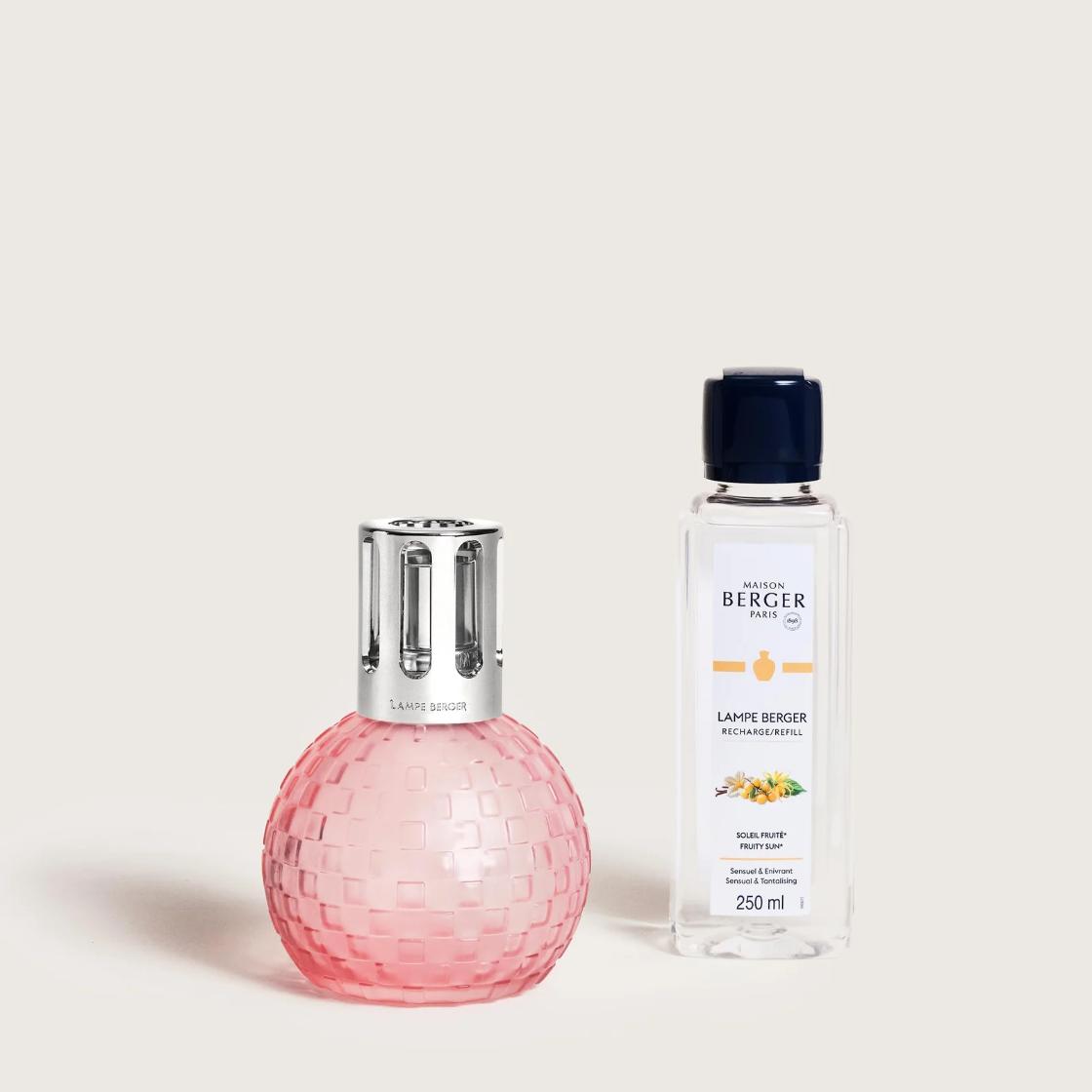 LAMPE BERGER Lampada Catalitica Cofanetto Disco Estivale Rose + 250ml Soleil Fruité