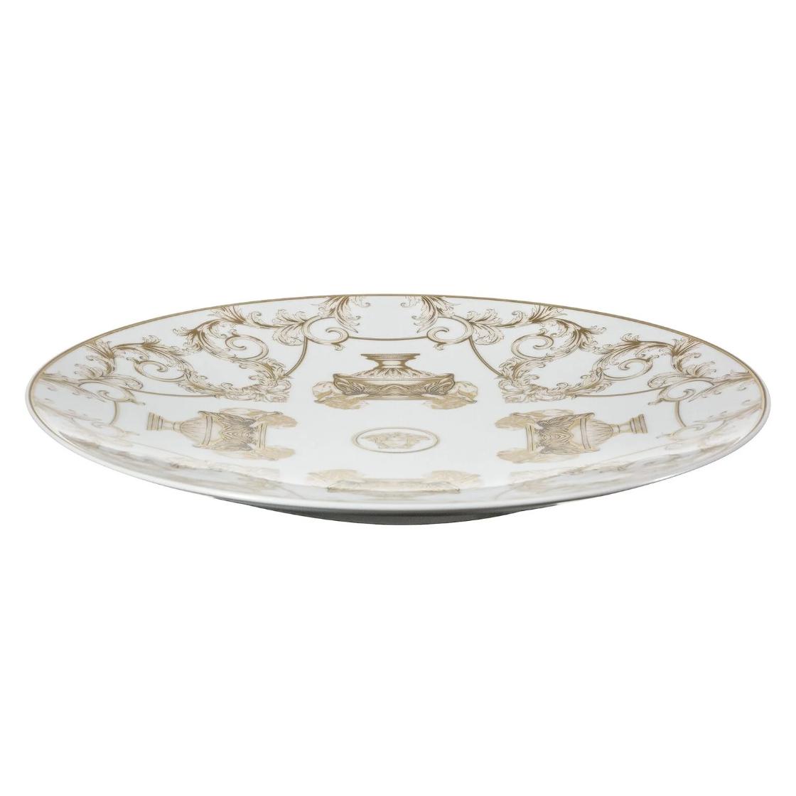 VERSACE Piatto Segnaposto La Coupe des Dieux Bianco e Oro 33cm in Porcellana