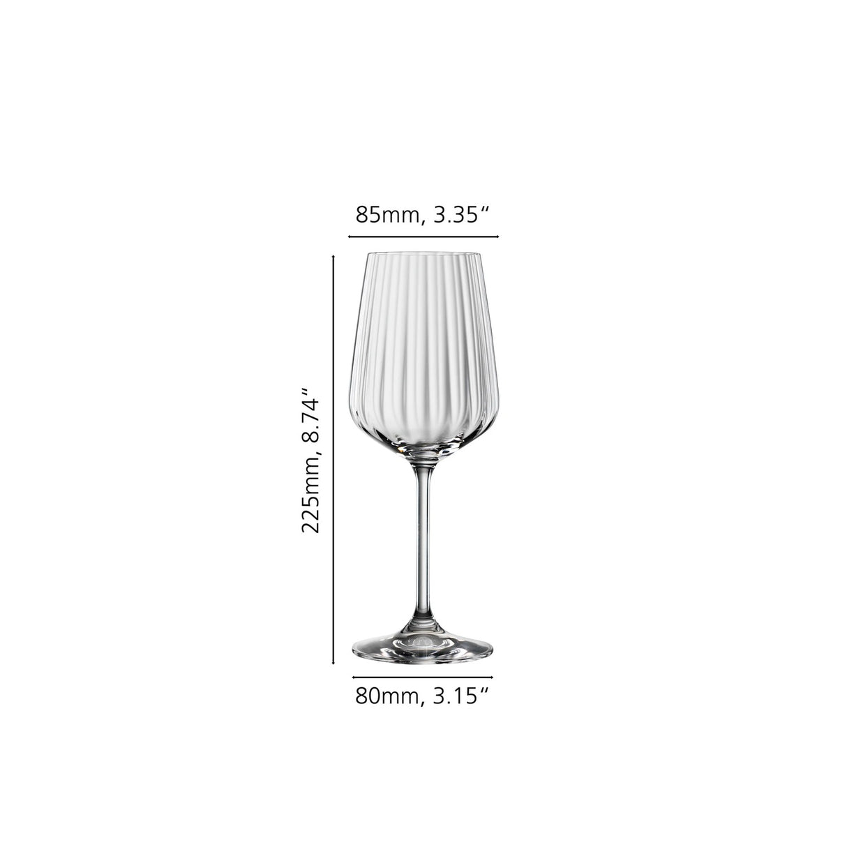 SPIEGELAU Lifestyle Calice da Vino Bianco in Cristallo Set 4 Pezzi 440ml