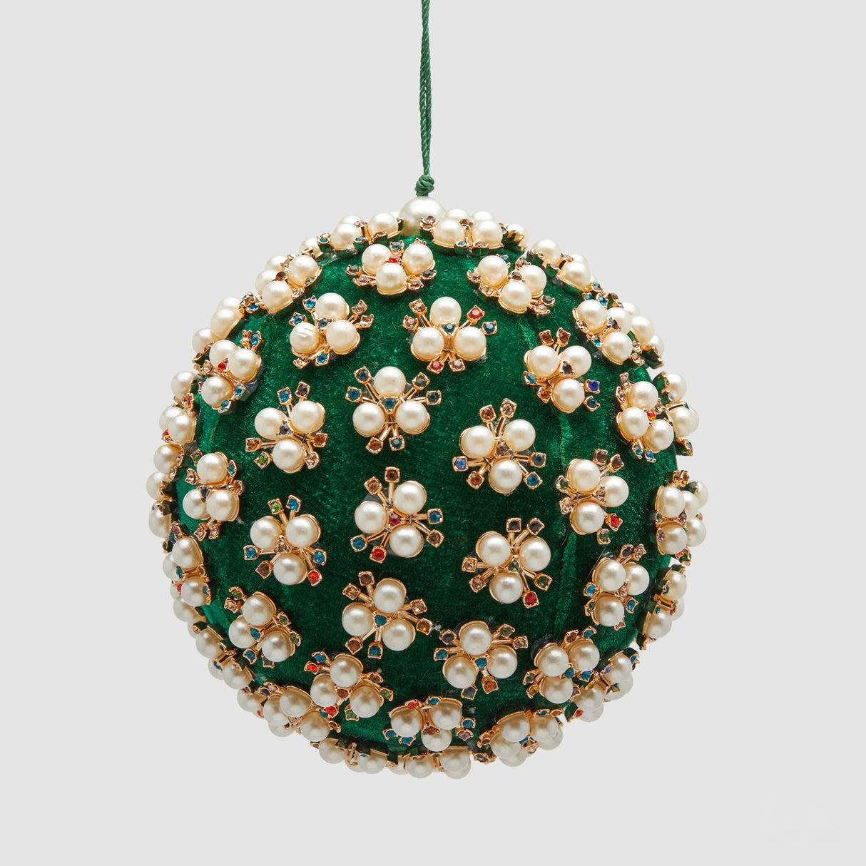 EDG Enzo De Gasperi Pallina di Natale Elizabeth Verde in Plastica 12cm