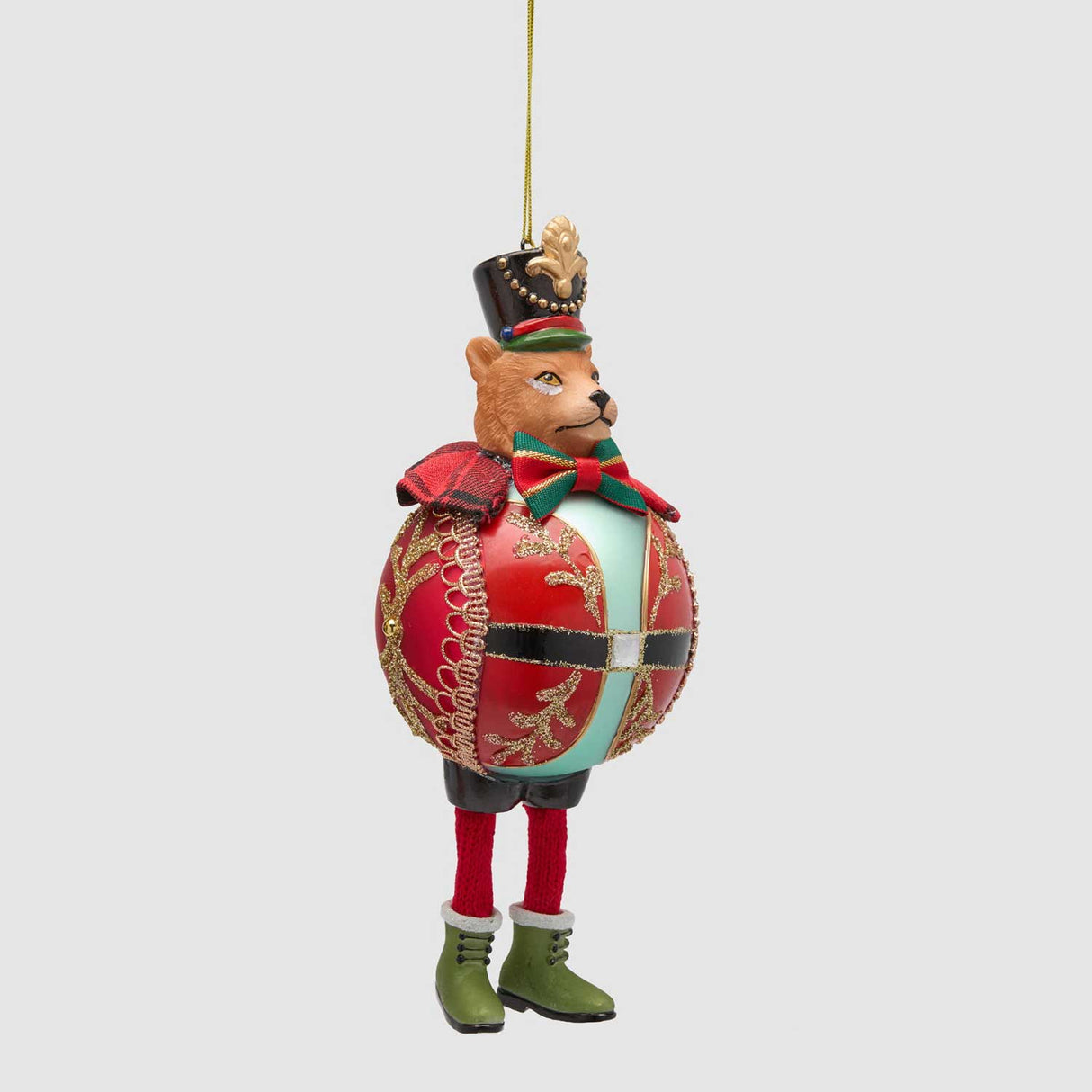EDG Enzo De Gasperi Pallina di Natale Gatti Rosso in Vetro 10cm