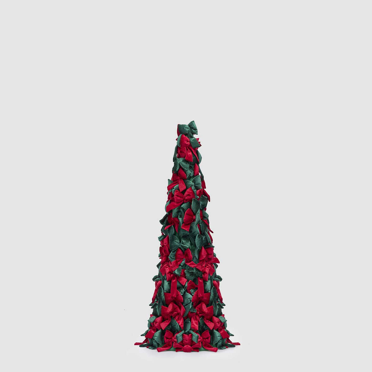 EDG Enzo De Gasperi Alberello Natalizio di Fiocchi Verde e Rosso in Tessuto 100x35cm