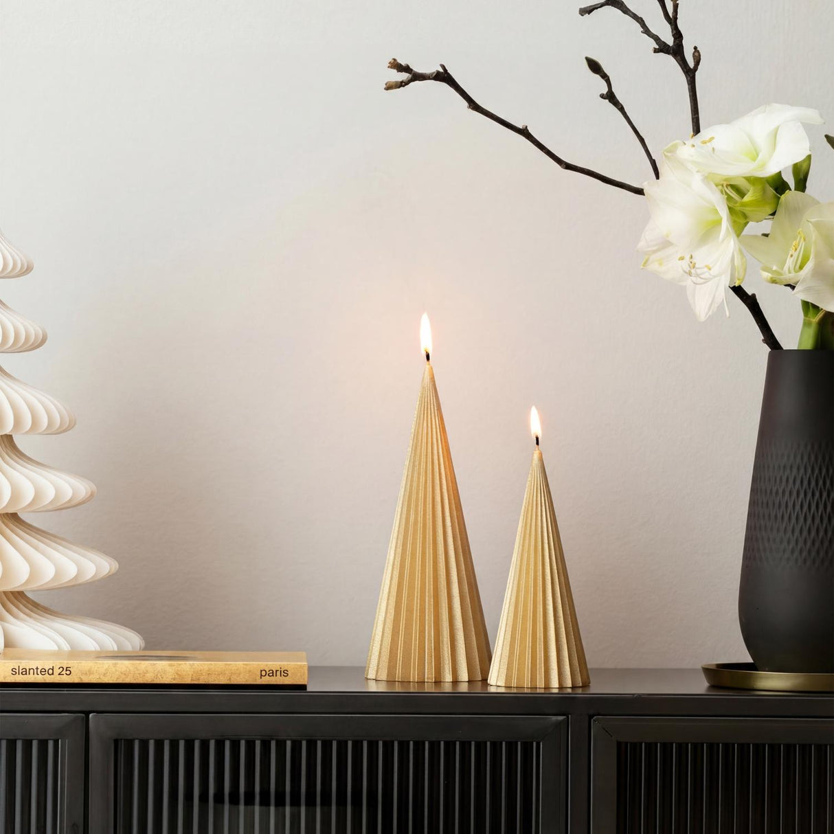 VILLEROY & BOCH Candela Albero di Natale Christmas Chic Oro in Cera 24cm