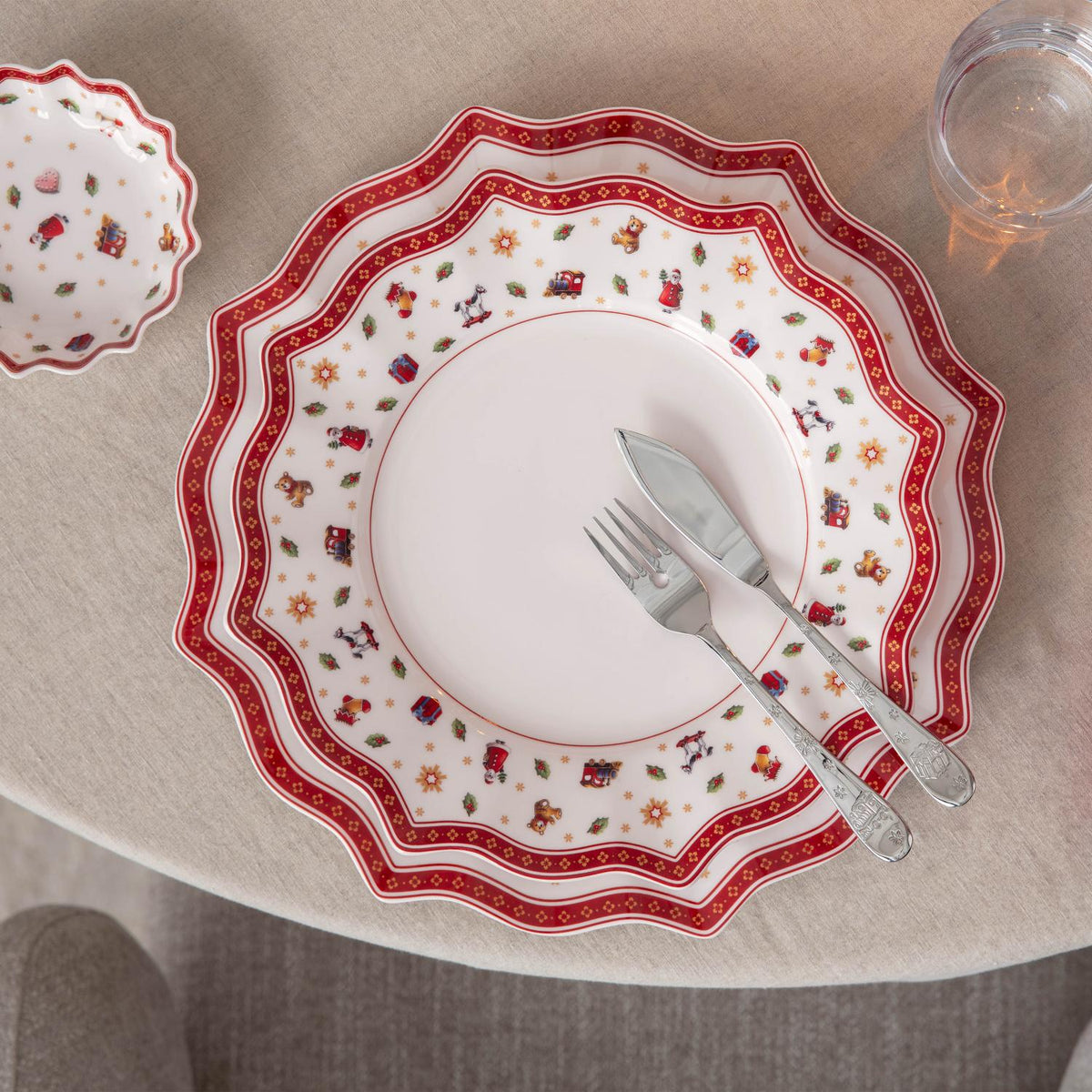VILLEROY & BOCH Set 2 Posate da Pesce Natalizie Toy's Delight in Acciaio inossidabile
