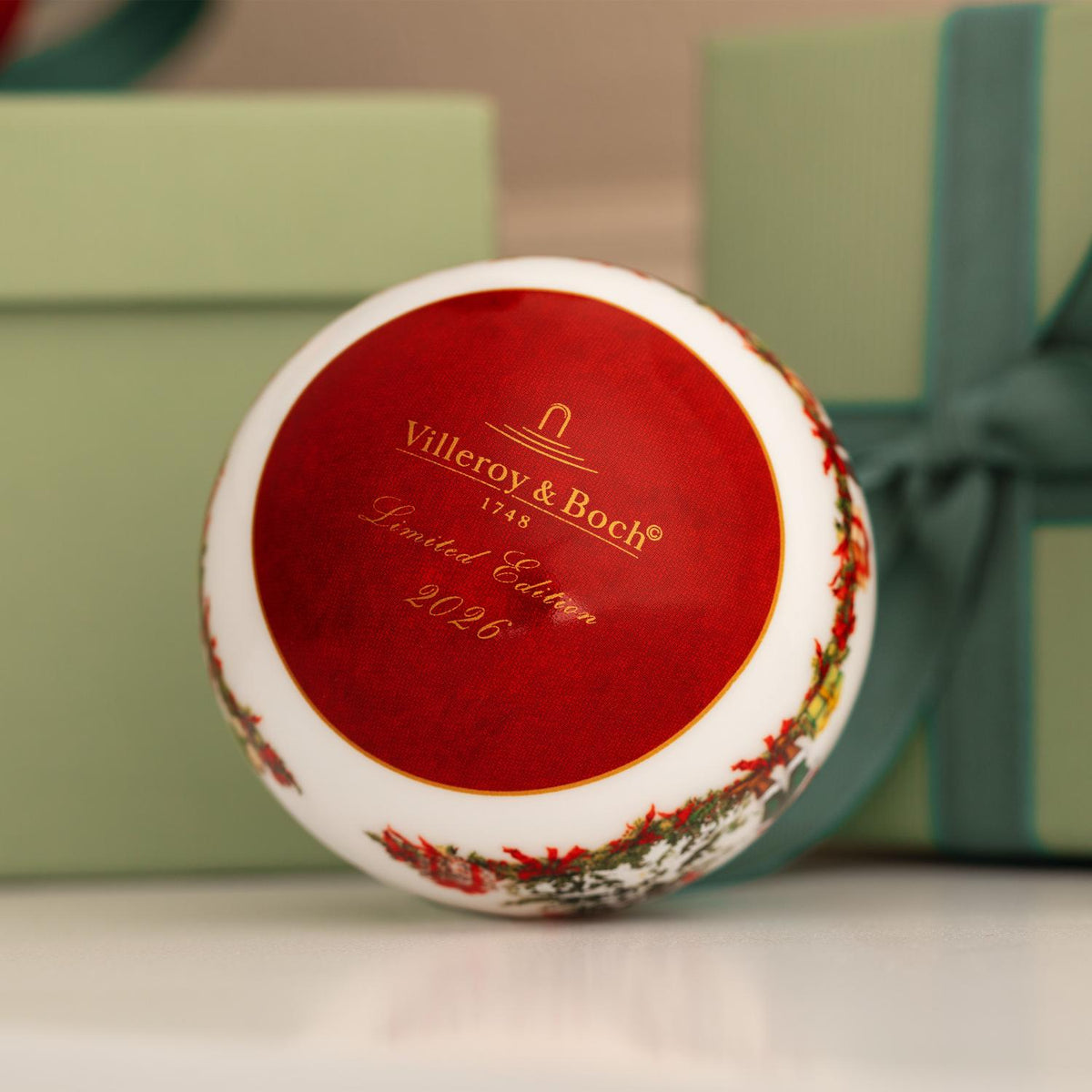 VILLEROY & BOCH Palla di Natale da Collezione Annual Christmas Edition 2026 in Porcellana Premium 6cm