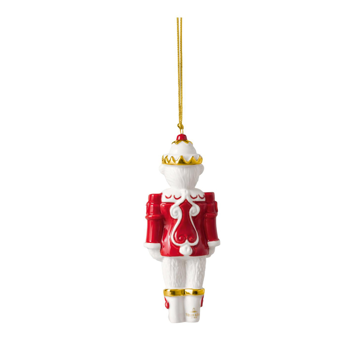 VILLEROY & BOCH Addobbo Natalizio Schiaccianoci Teddy Christmas Classics 2026 Oro in Porcellana Premium 11cm