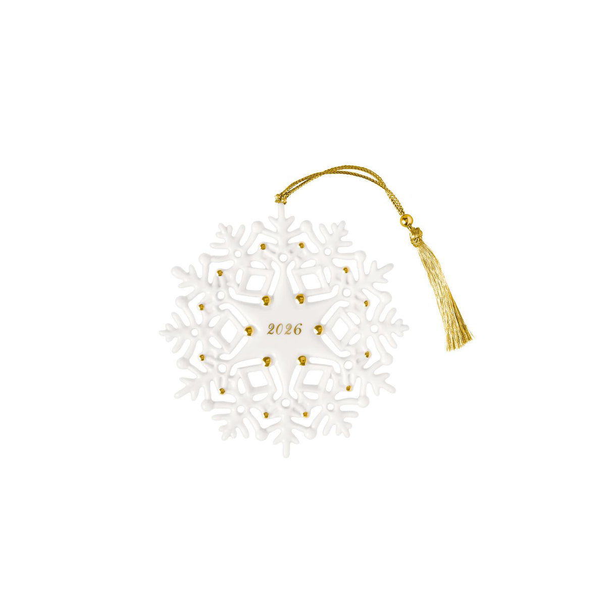 VILLEROY & BOCH Addobbo Natalizio Fiocco di Neve Christmas Classics 2026 Oro in Porcellana Premium 11cm