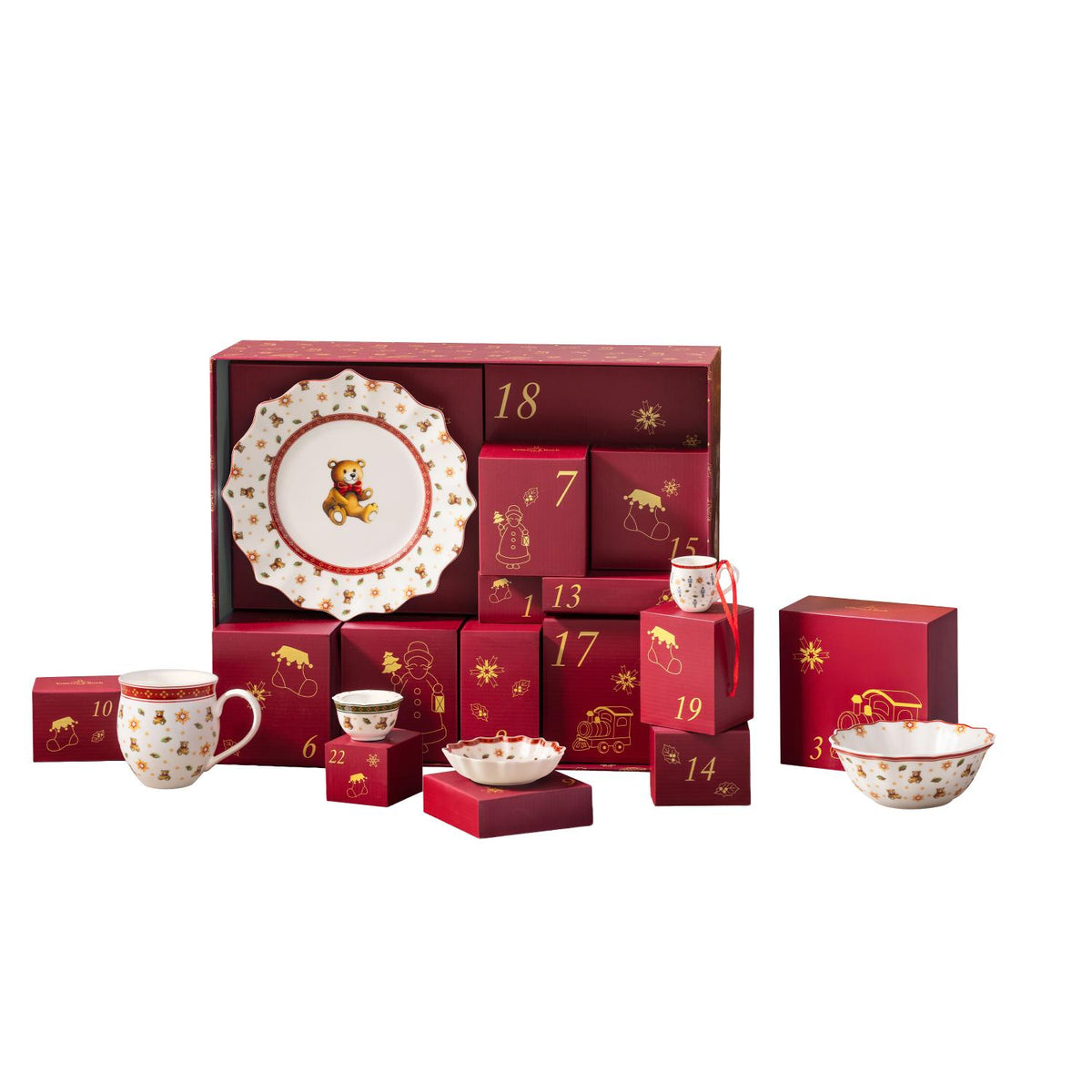 VILLEROY & BOCH Calendario dell'Avvento Christmas Toys Memory 2026 in Porcellana Premium 40x48,5cm