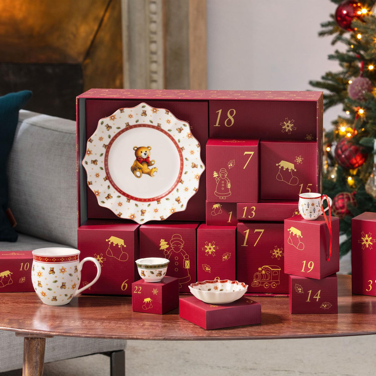VILLEROY & BOCH Calendario dell'Avvento Christmas Toys Memory 2026 in Porcellana Premium 40x48,5cm