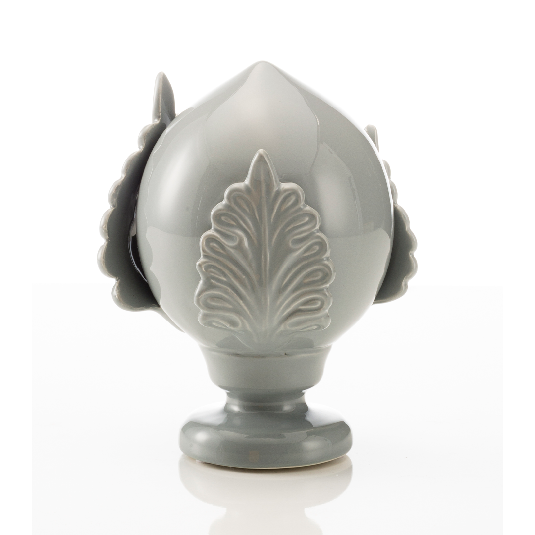 Pumo Pugliese Palais Royal in ceramica grigio perla 20 cm