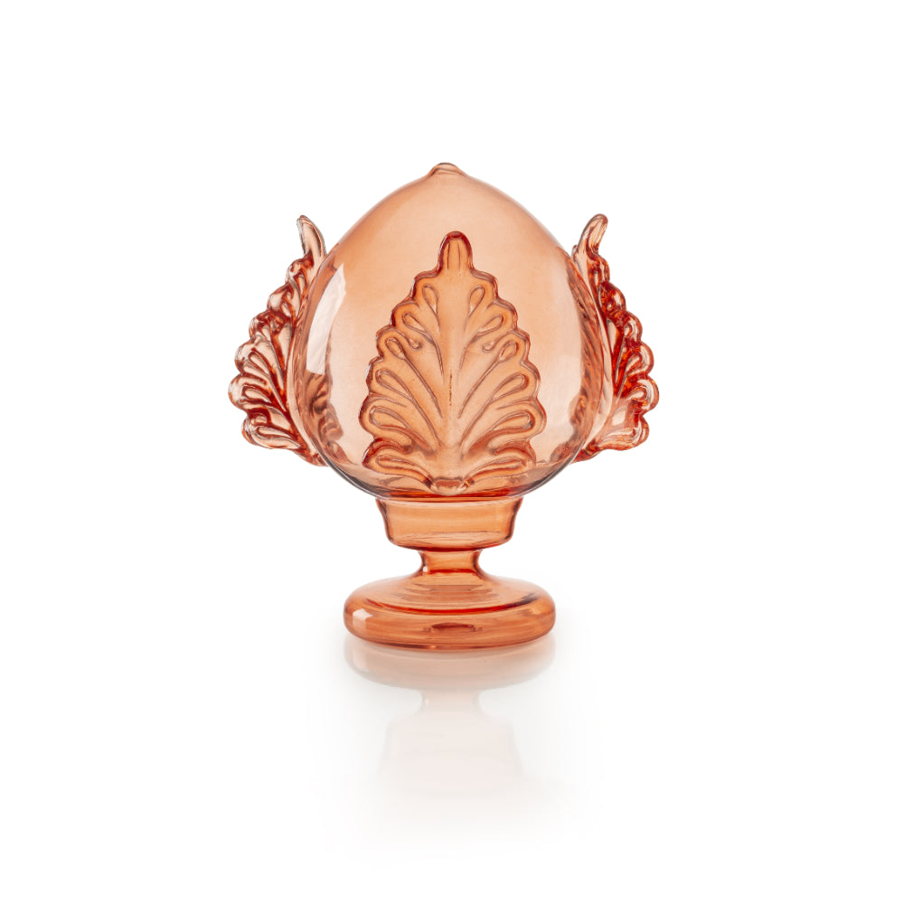 Pumo Pugliese Palais Royal in vetro color pesca 20 cm