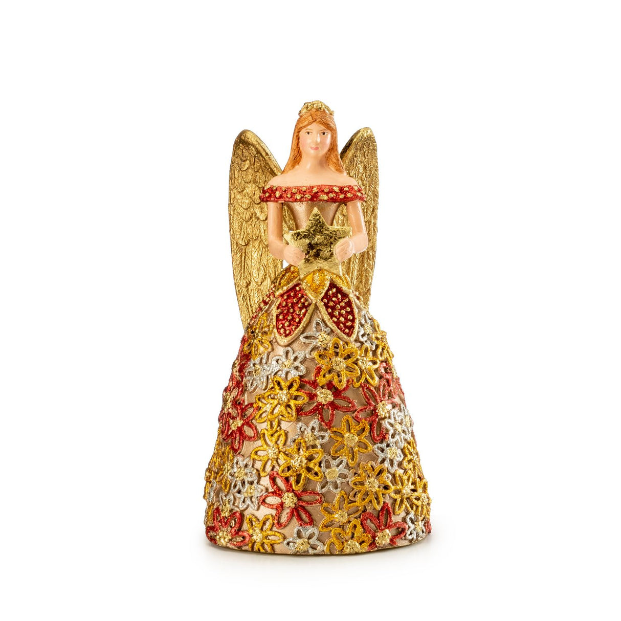 Angelo di Natale Palais Royal in poliresina multicolore 18 cm