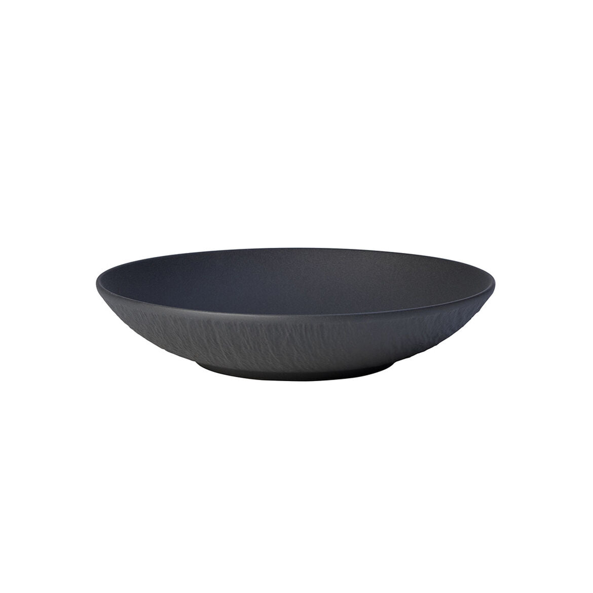 Set piatti fondi Villeroy & Boch porcellana nera effetto ardesia 23,5 cm