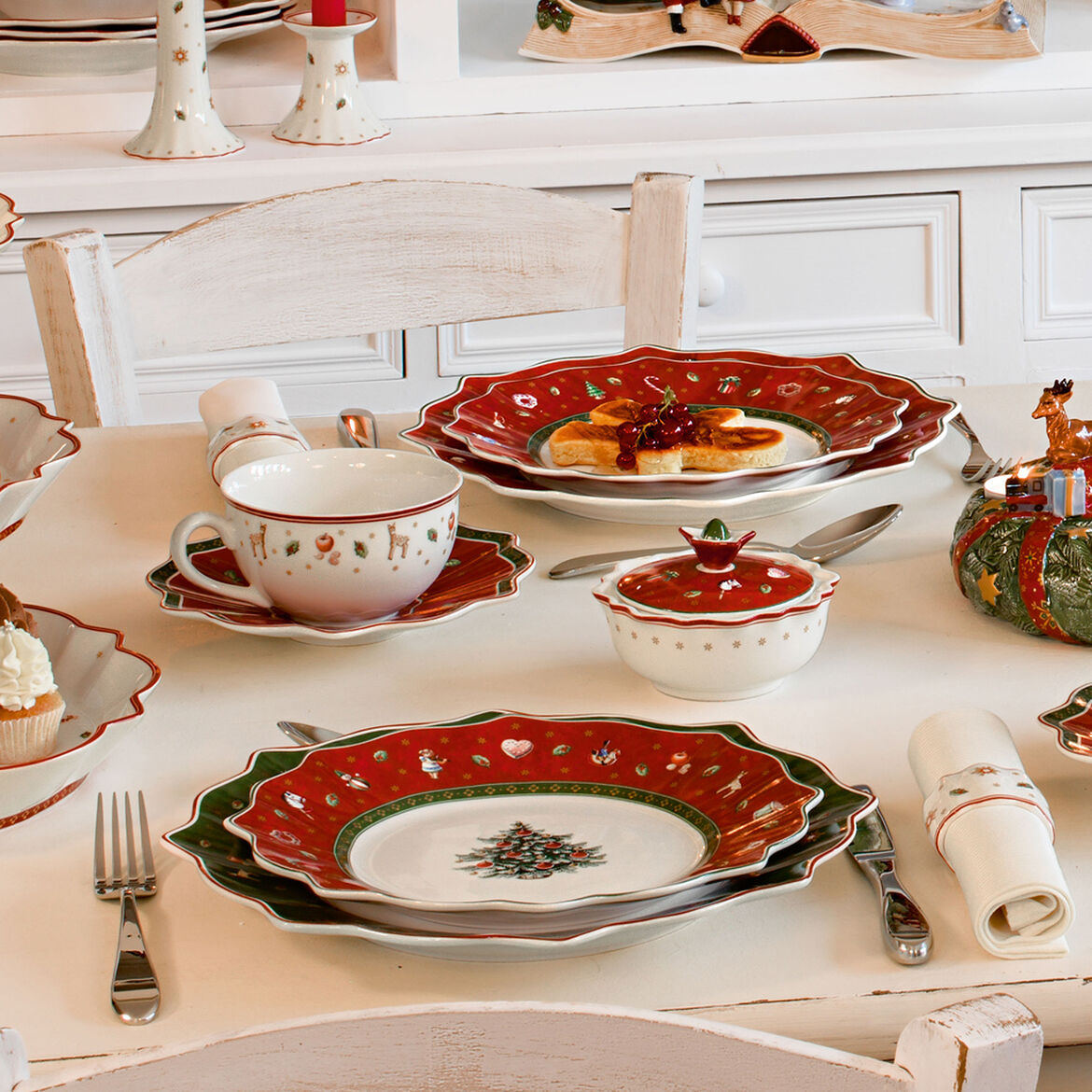 VILLEROY & BOCH Toy's Delight Piatto Piano Verde 29cm Tavola Natale