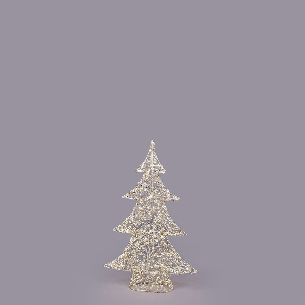 Albero Led Pearls EDG in metallo oro chiaro 80x54 cm con 500 microled