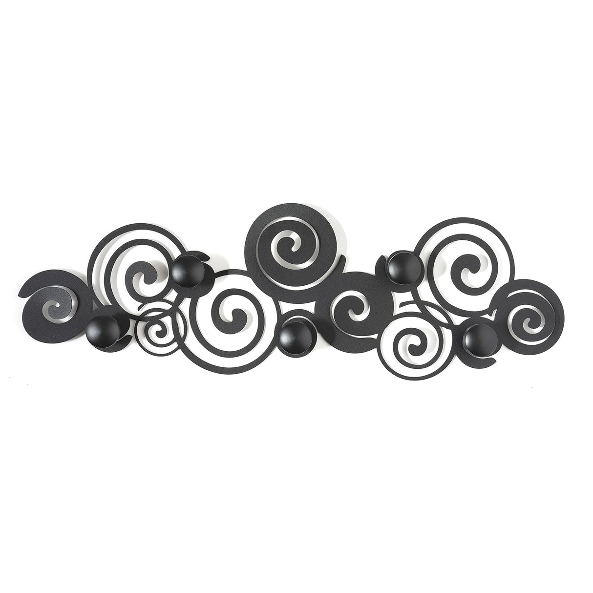 Appendiabiti Orfeo Arti & Mestieri in ferro nero 75x25 cm