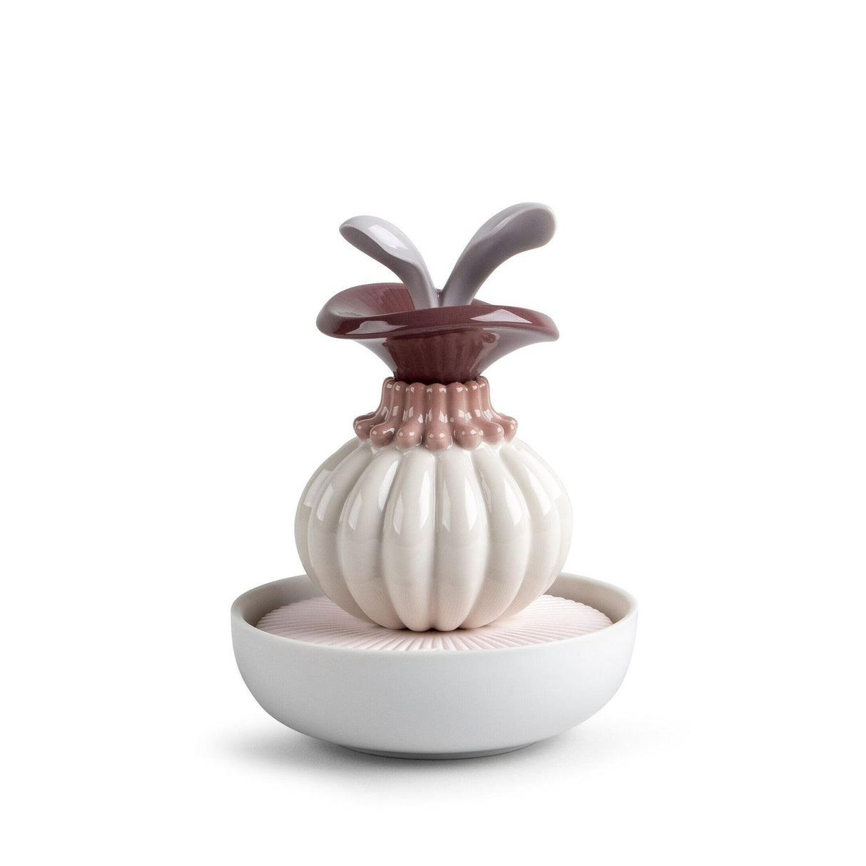 Diffusore Fiore Immaginario II Lladrò in porcellana lucida e opaca 15x11 cm