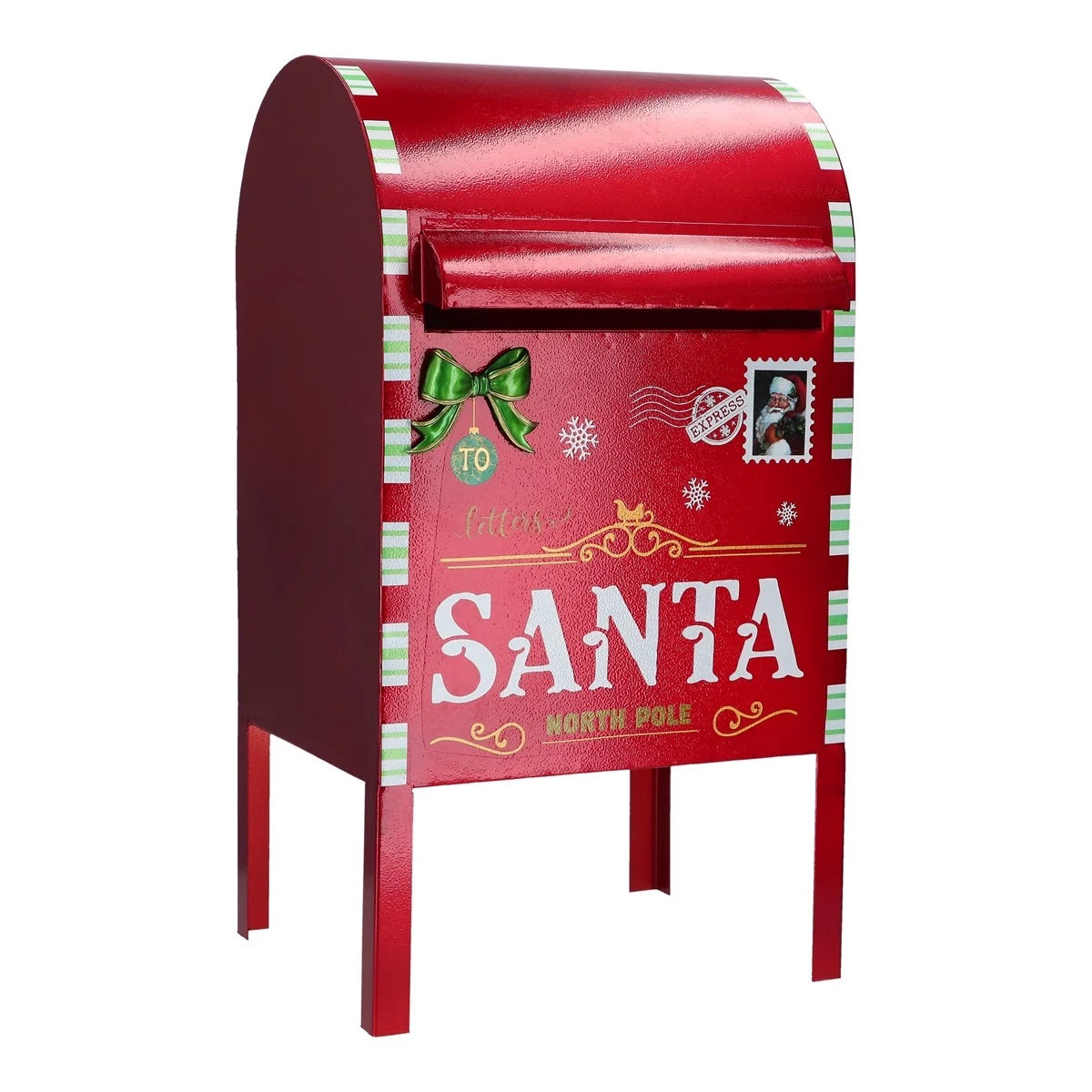 Buca delle lettere Babbo Natale Timstor in metallo rosso 52x28,5 cm
