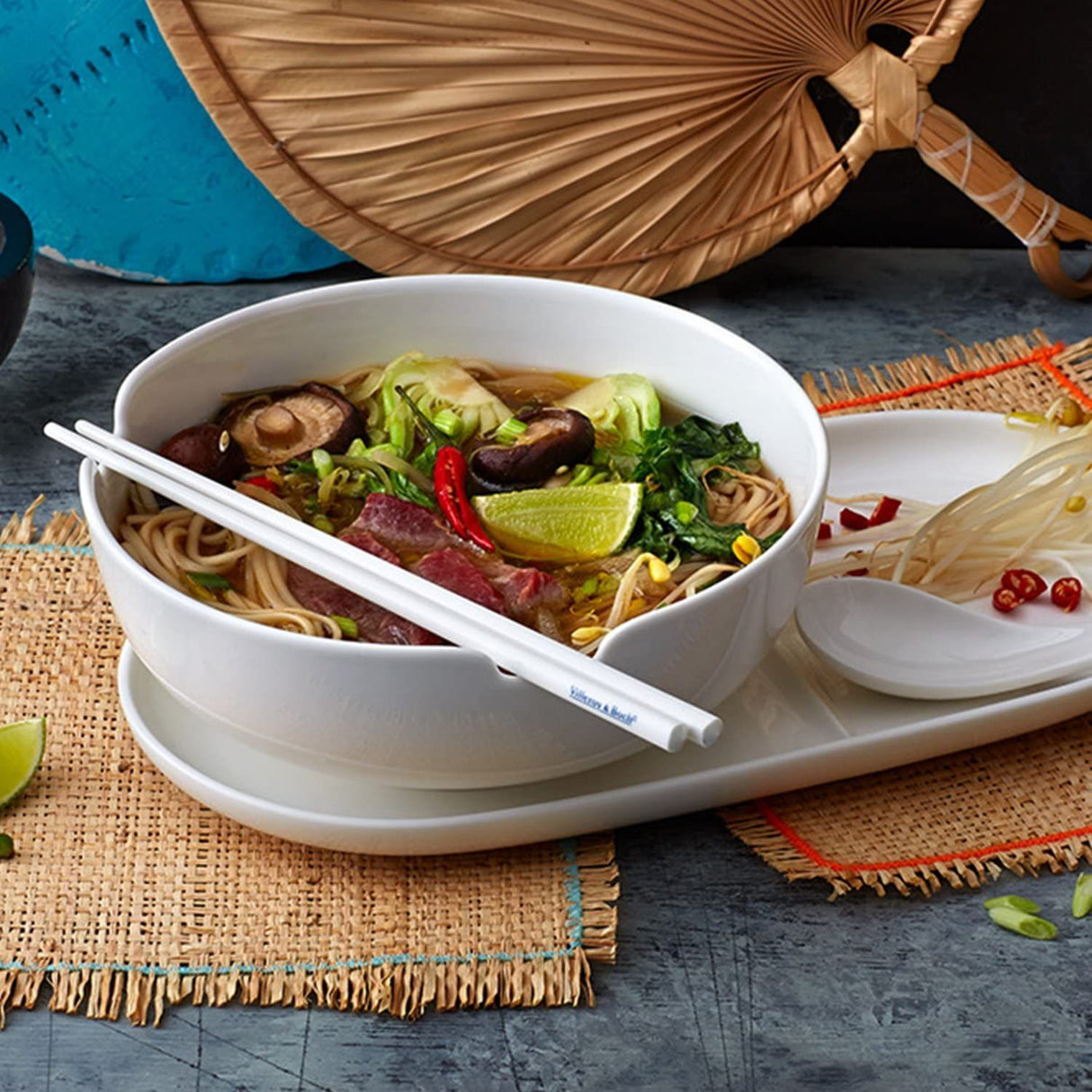VILLEROY & BOCH Soup Passion Set 2 Chopsticks 24cm Porcelain