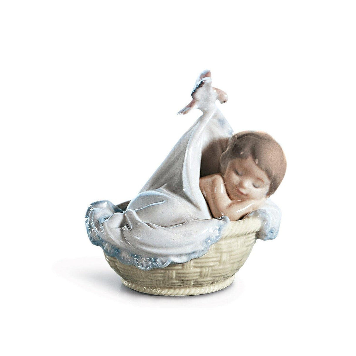 Statuina Bimbo Teneri Sogni Lladrò in porcellana lucida 13x14 cm