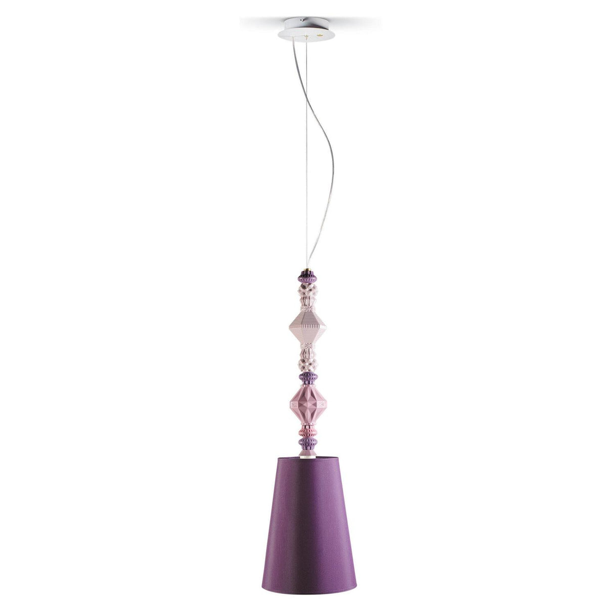 Lampada a sospensione Belle De Nuit II Lladrò in porcellana 170cm