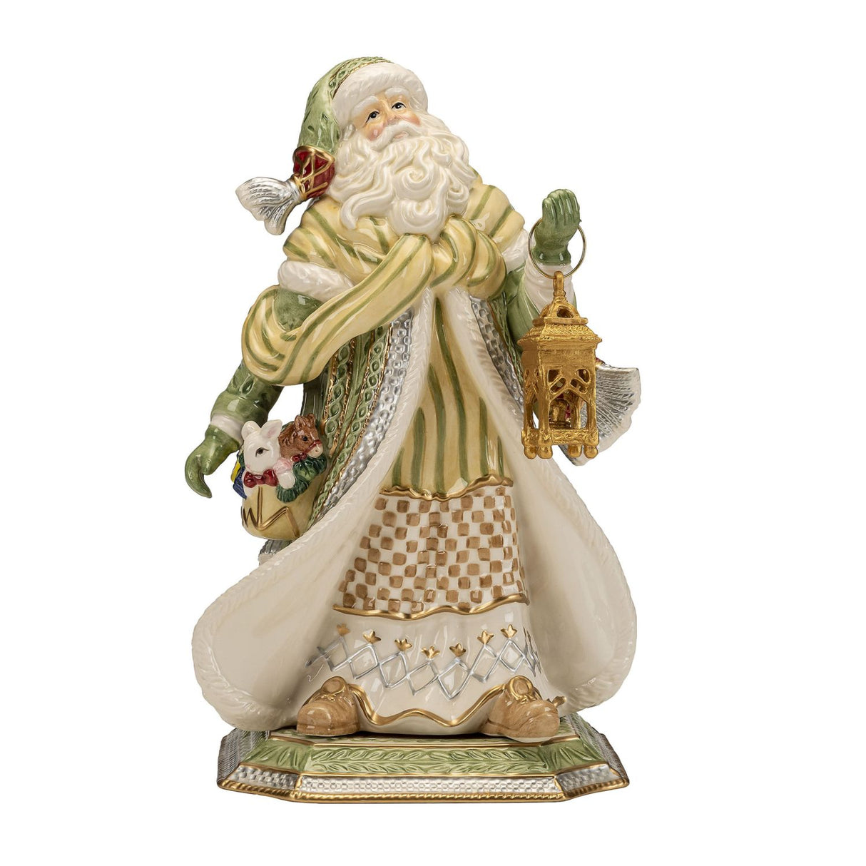 Statuina Babbo Natale Fitz and Floyd in porcellana dipinta a mano 34 cm