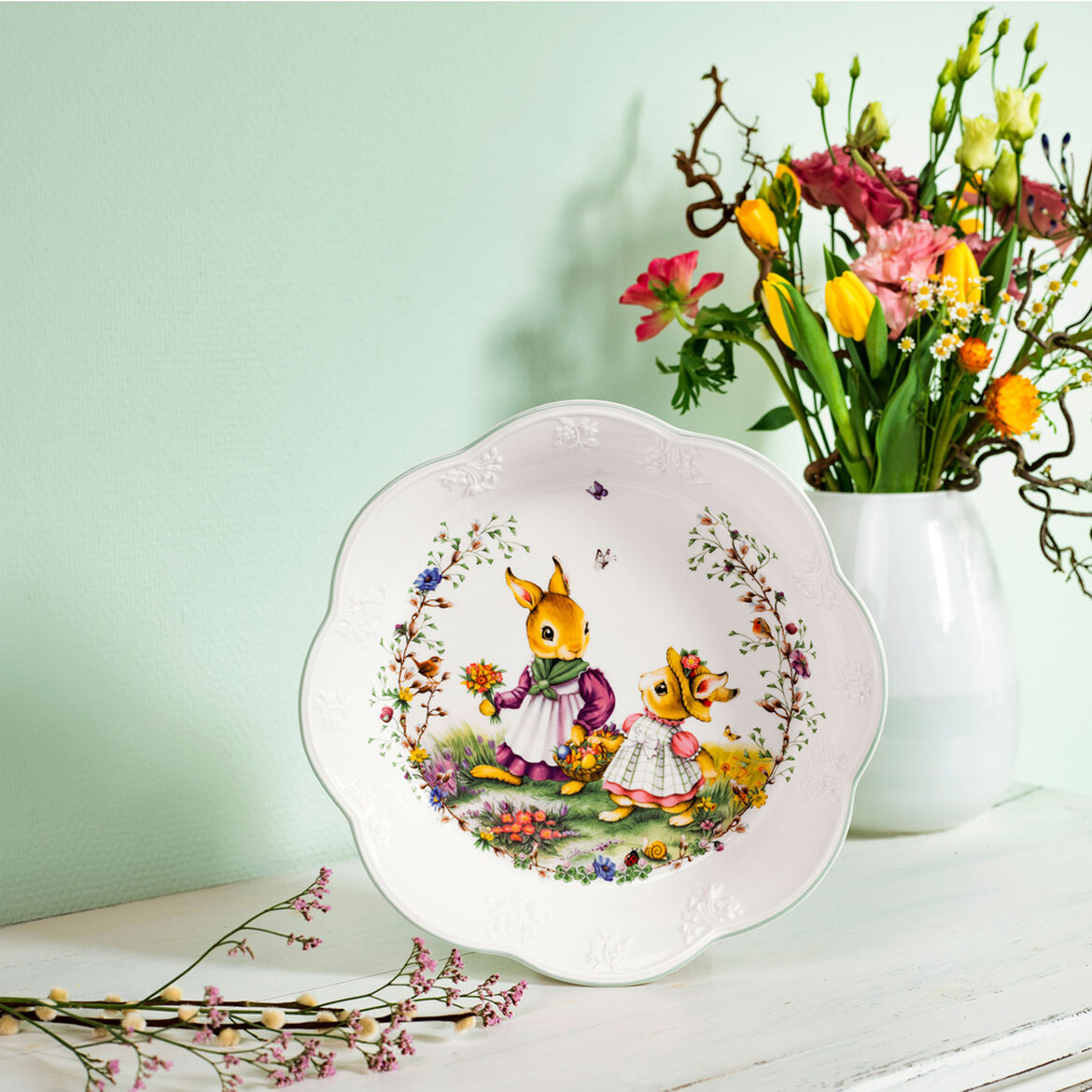 VILLEROY & BOCH Spring Fantasy Bowl Cup Prato Fiorito 670ml 30.5cm Easter Table