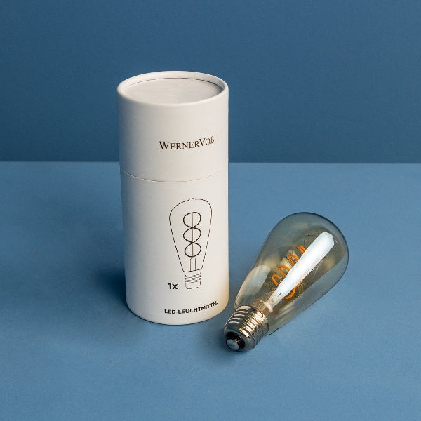 WERNS Lampadina LED Filament Bulb E27 Luce Calda Ambra 14cm