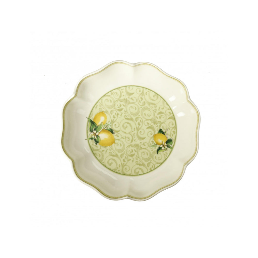 Insalatiera Limoni Brandani in porcellana decorata diametro 24,5 cm