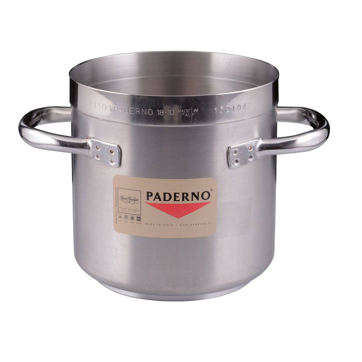 PADERNO Low Pot 20cm Series 1100 Grand Gourmet Stainless Steel 5 LT
