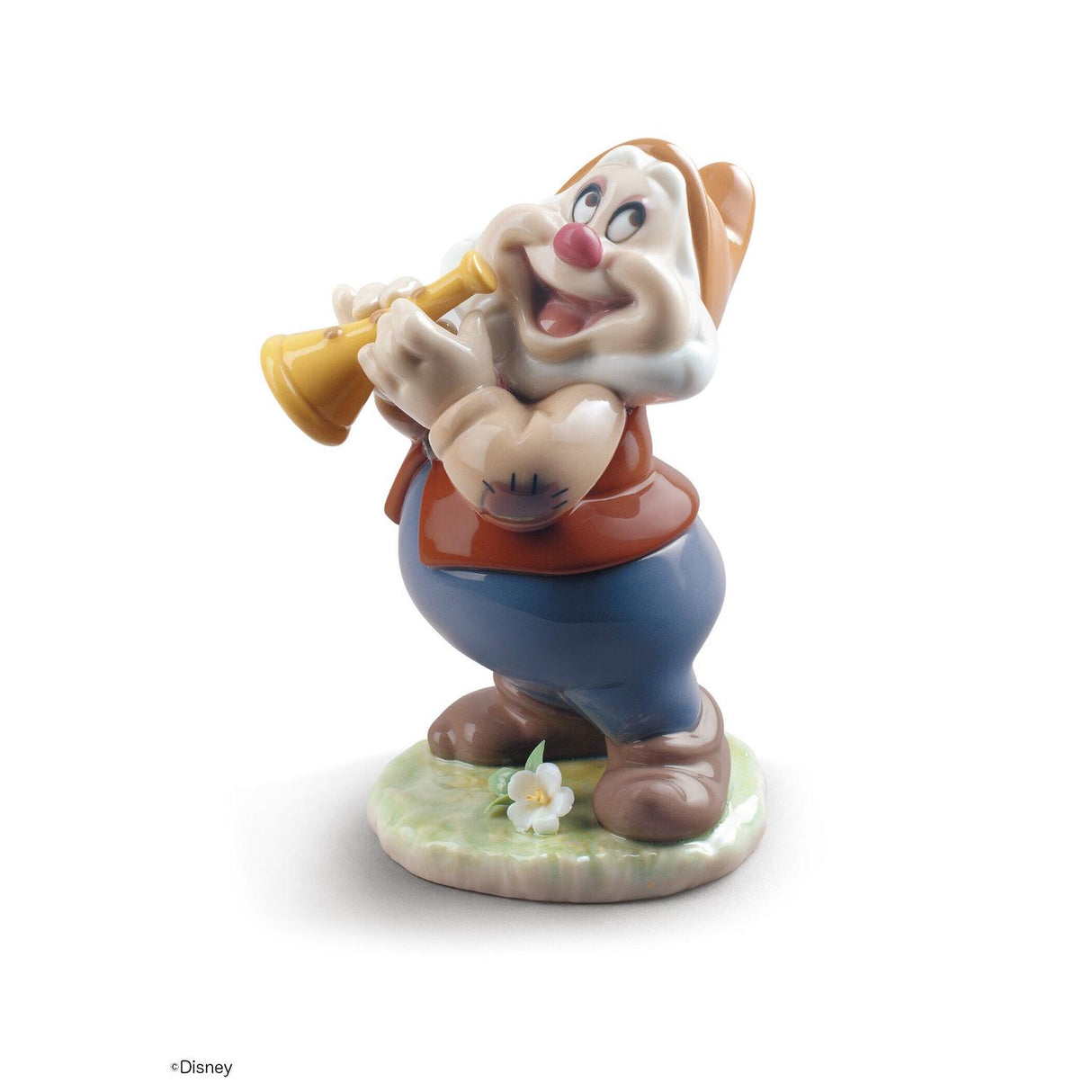 Statuetta Felice Lladrò in porcellana glitterata 13x9 cm