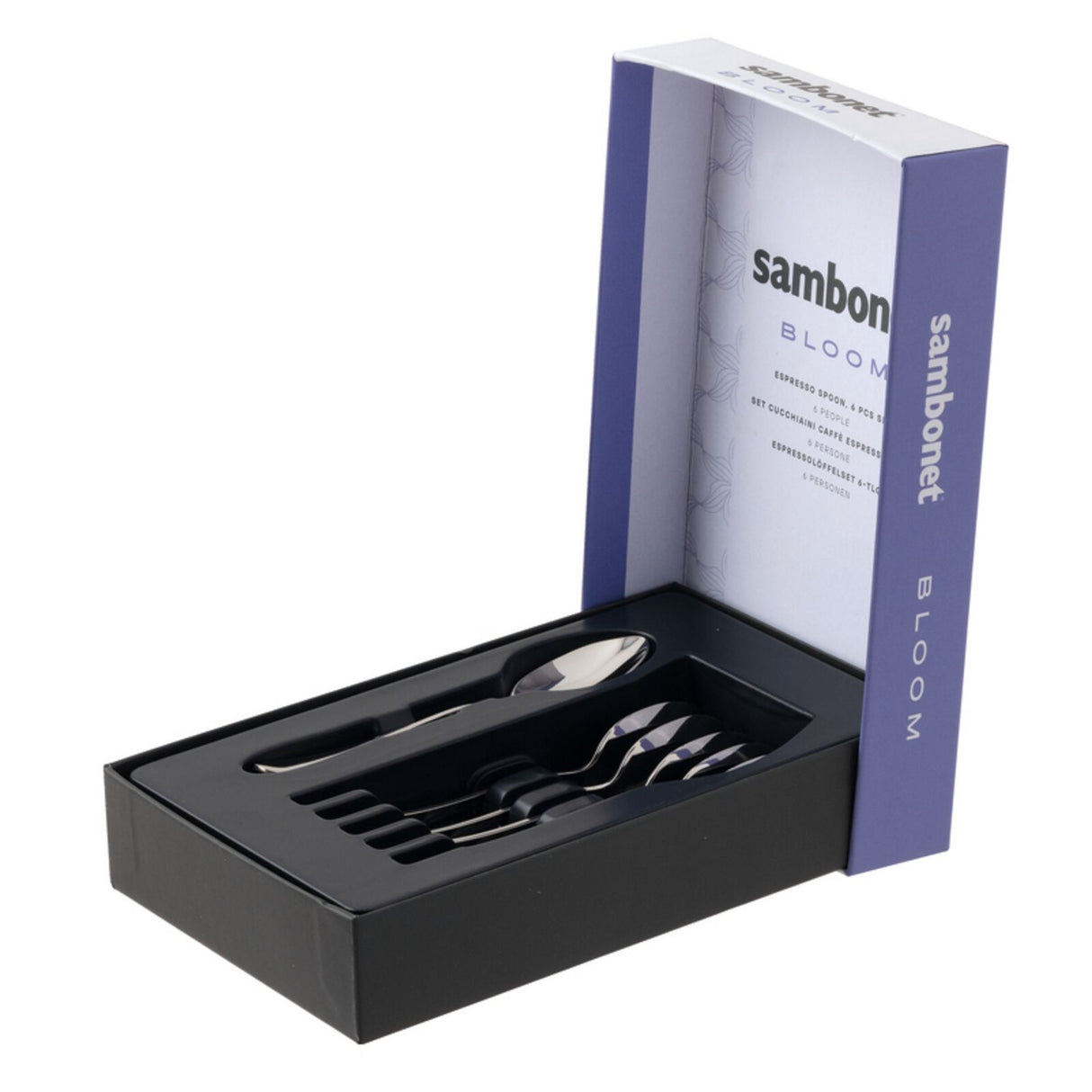 SAMBONET - Bloom Moka Coffee Spoons Set 6 Pieces Stainless Steel Cutlery