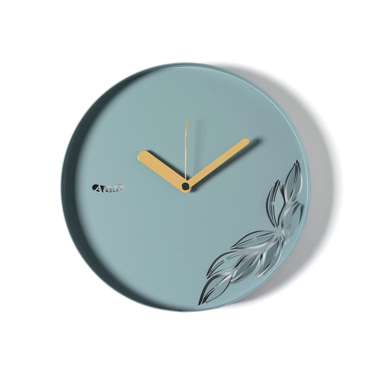 Orologio minimal Alba Arti & Mestieri in ferro colore verde marino 30x30 cm