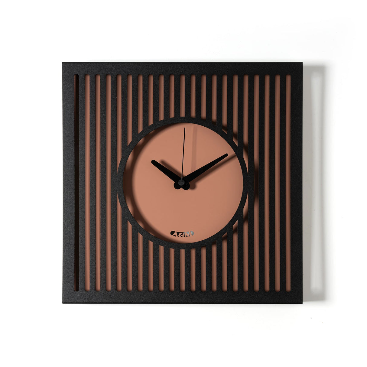 Orologio da parete Tiffany Arti & Mestieri in ferro nero mocha mousse 35x35 cm