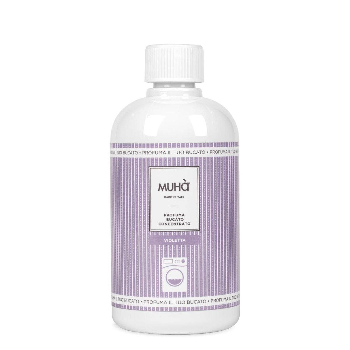 Profumo bucato Muha Violetta in flacone da 400 ml per lavatrice