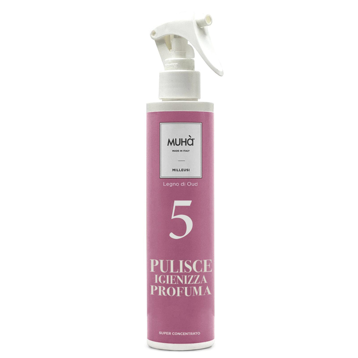 Detergente spray multiuso Muhà fragranza legno di Oud 200 ml