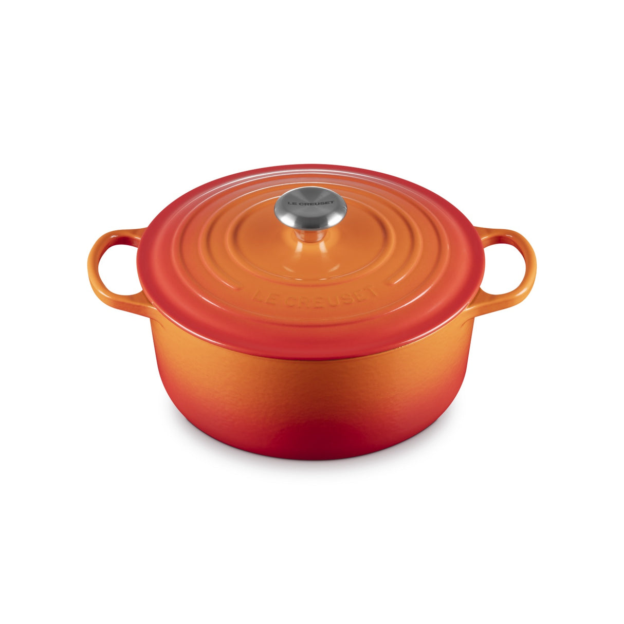 LE CREUSET Cocotte Round Evolution 26cm Orange Glazed Cast Iron