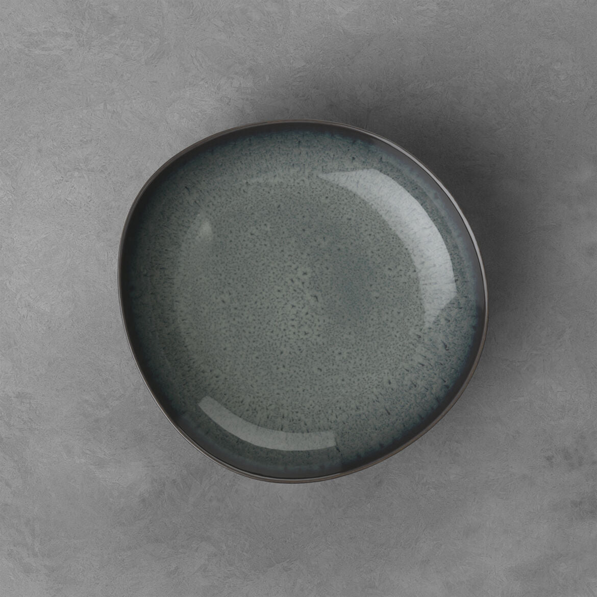 VILLEROY & BOCH Lave Gris Deep Plate Flat Bowl 21cm Terracotta
