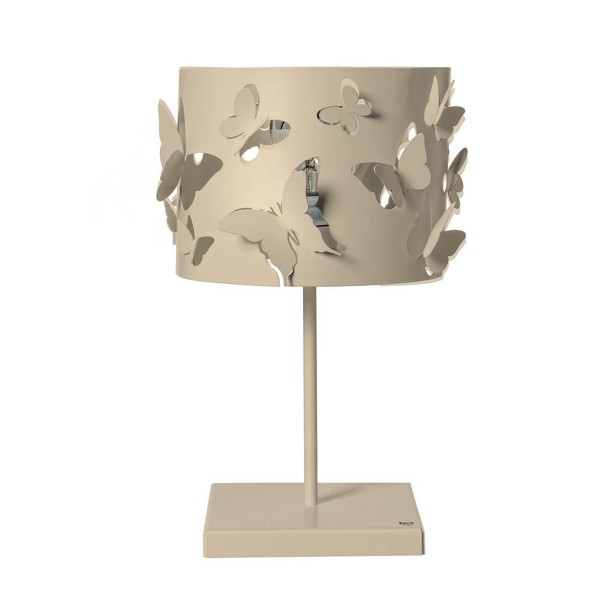 Lampada da tavolo Farfallosa Arti e Mestieri in metallo color crema