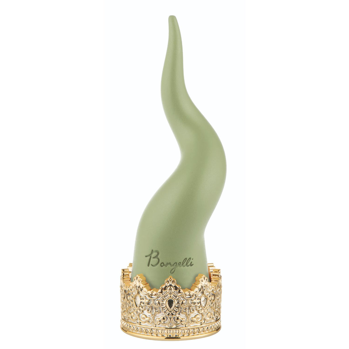 Cornetto portafortuna Bongelli Preziosi in marmorino verde 21 cm