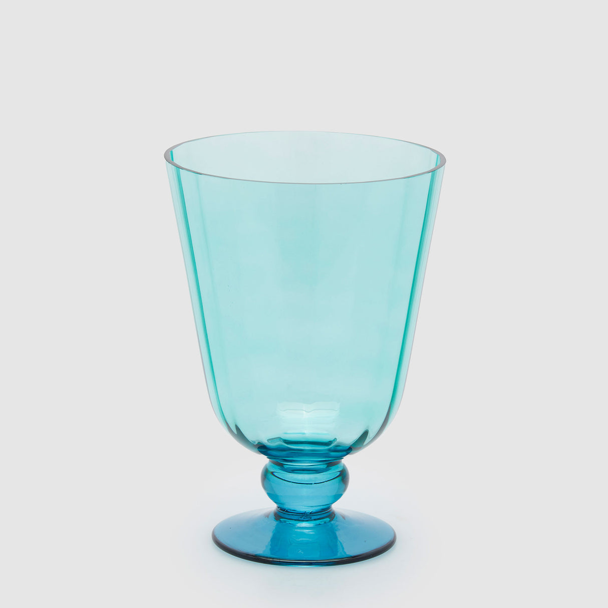 Vaso Righe EDG in vetro rosa e base verde smeraldo 21x15 cm