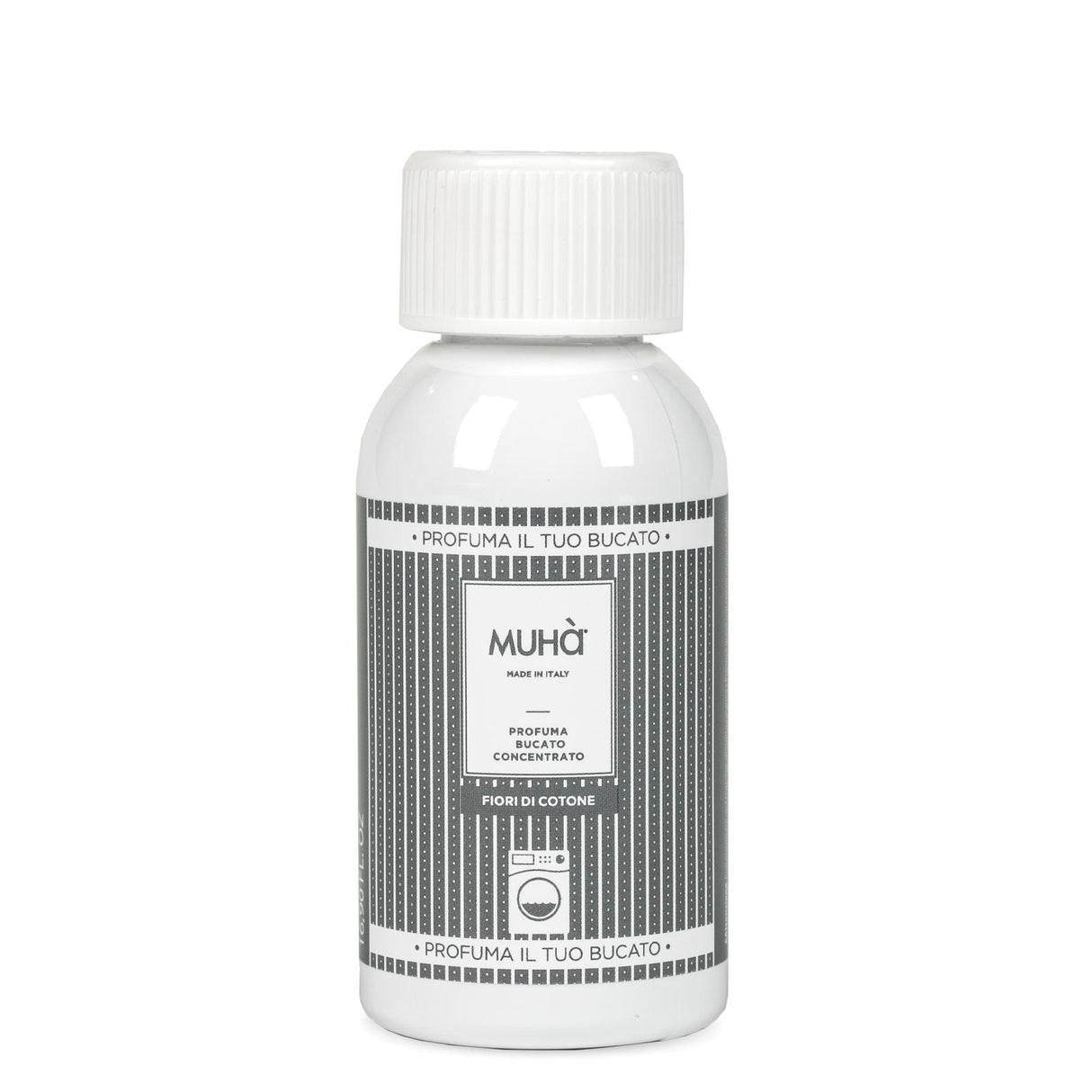Flacone profumo bucato Muhà Fiori di Cotone 100 ml in vetro trasparente