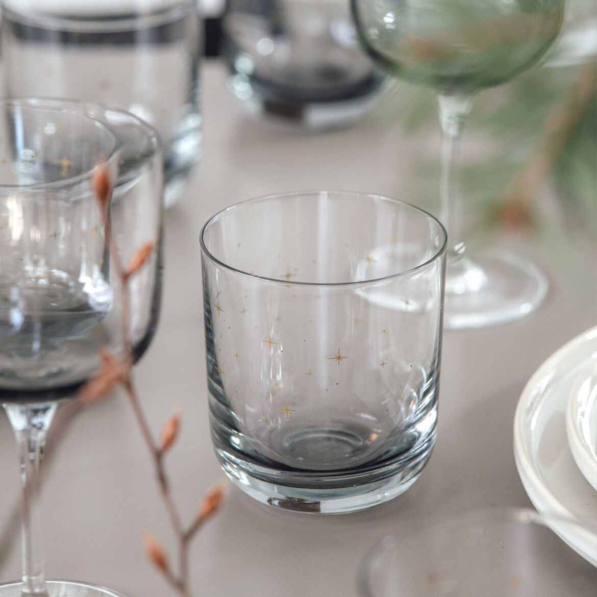 VILLEROY & BOCH Winter Glow Water Glass Set 2 Pieces 200ml Crystal Christmas Table