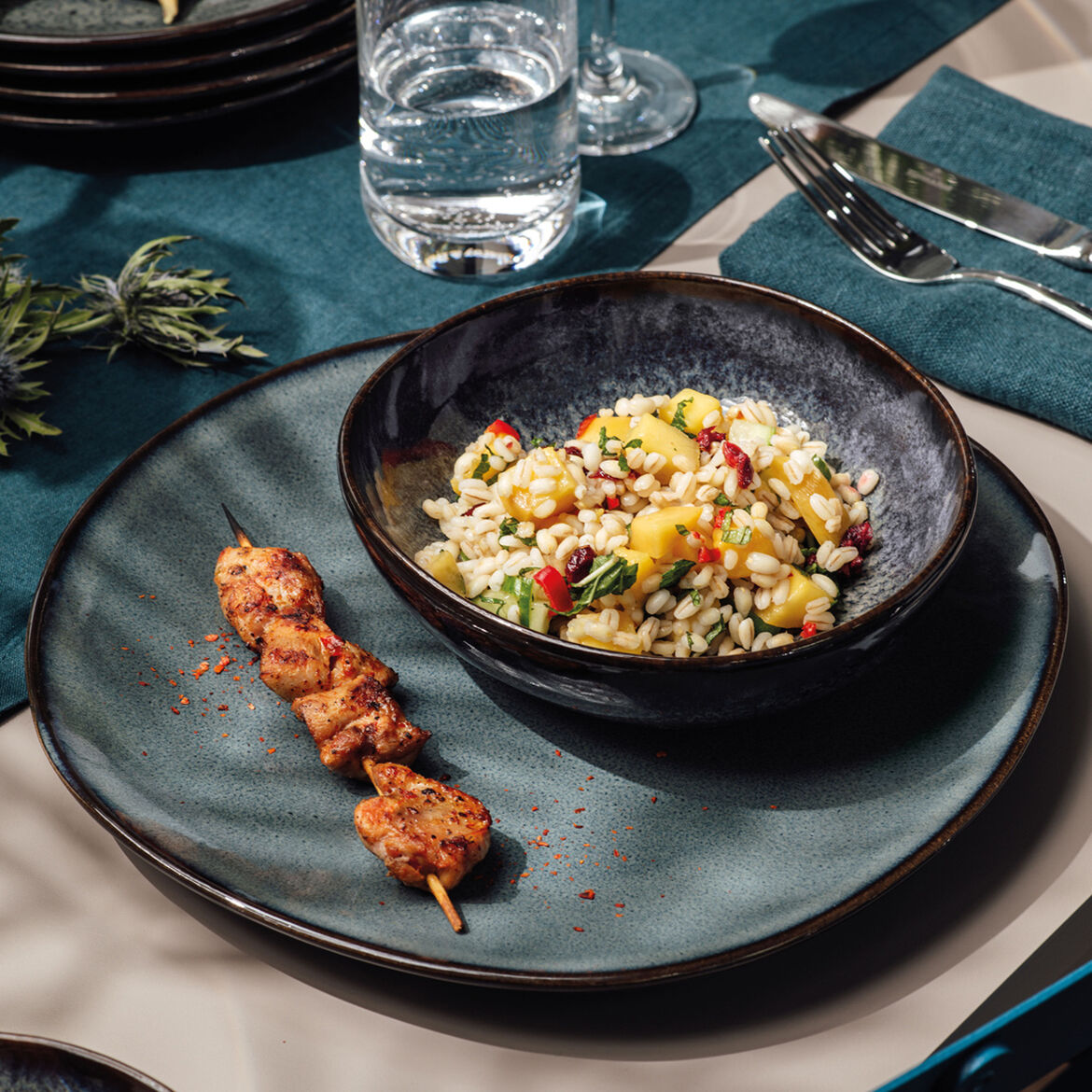 VILLEROY & BOCH Lave Gris Dinner Plate 28cm Set 6 Pieces Terracotta