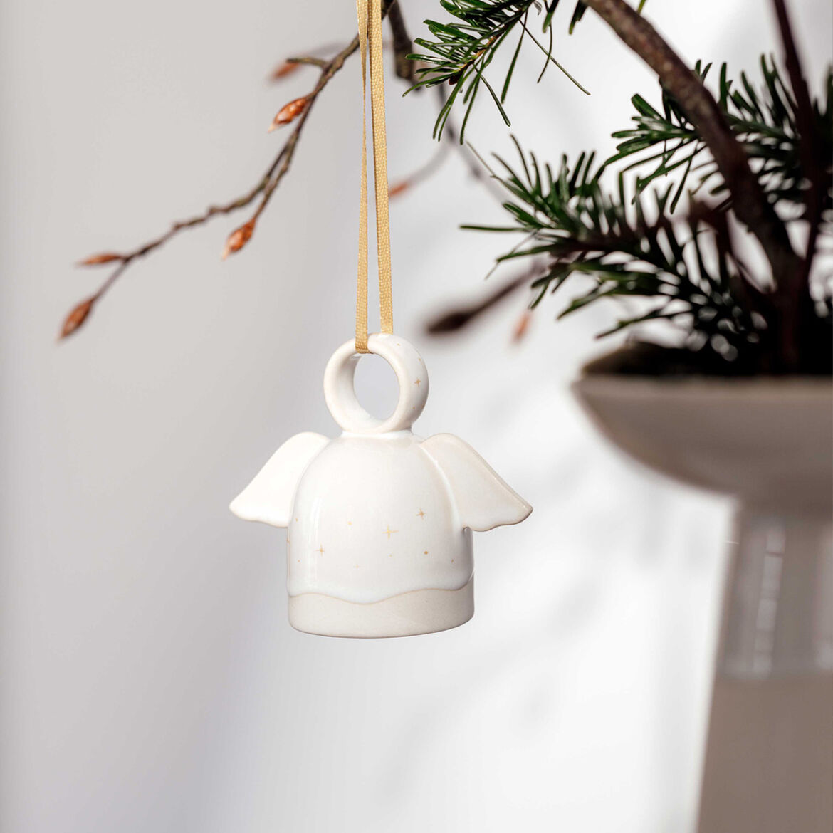 VILLEROY & BOCH Winter Glow Angel Hanger Decoration 7.5cm Porcelain