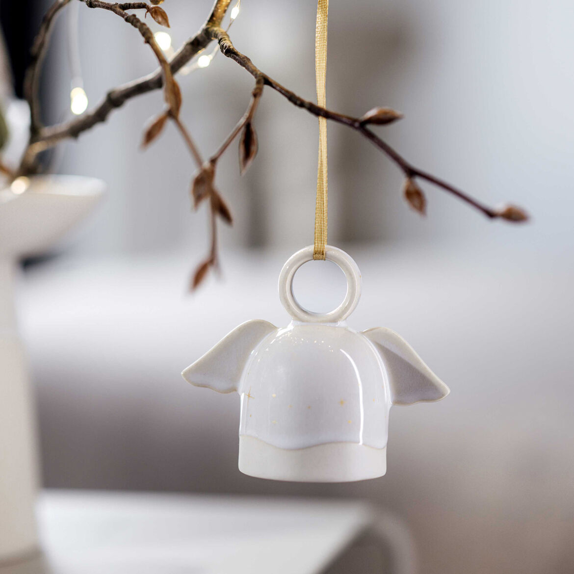 VILLEROY & BOCH Winter Glow Angel Hanger Decoration 7.5cm Porcelain