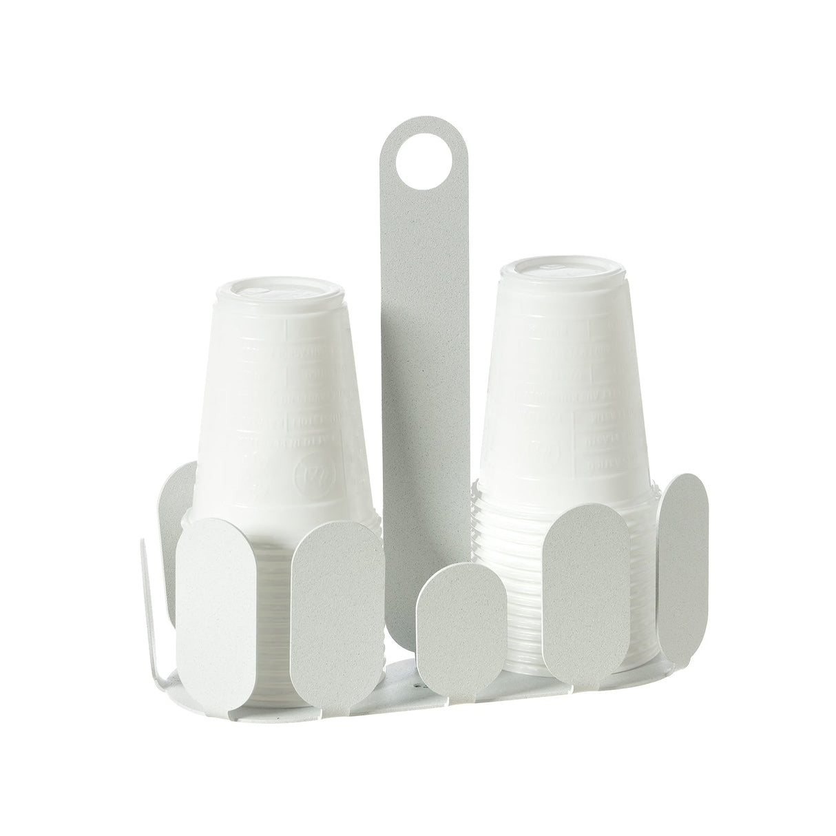 Portabicchieri Park Arti & Mestieri in ferro bianco marmo 20x8,7 cm