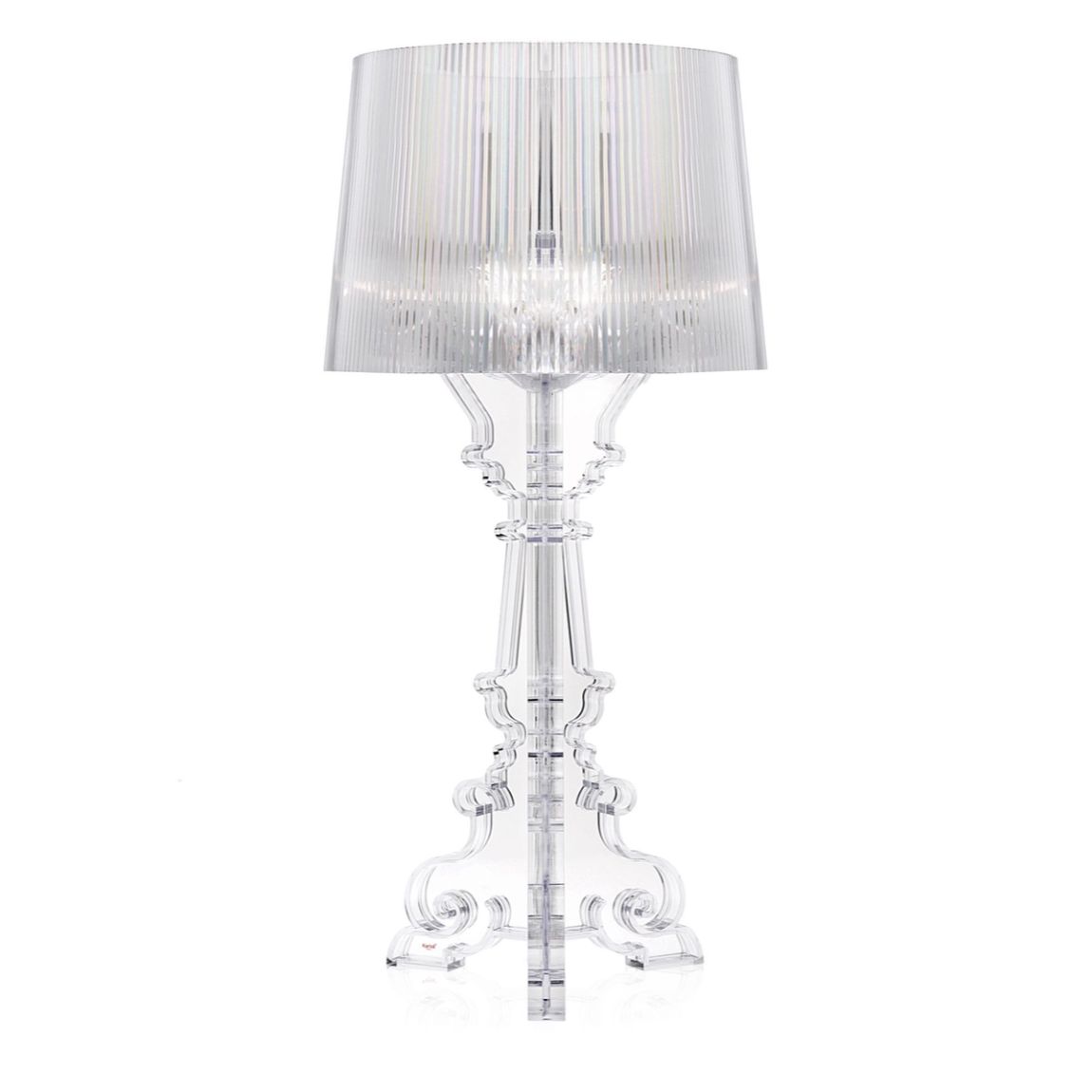 Lampada da tavolo Bourgie Kartell in policarbonato stile barocco 78 cm